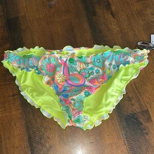 Floral Neon Bikini Bottoms